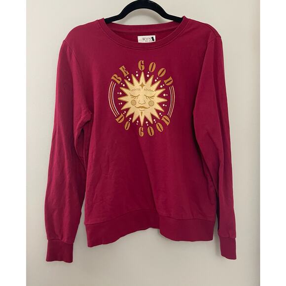 NWT WVN 100% Organic Cotton Loungewear Earthy Crew Neck Valley Sweatshirt M‎ - Picture 2 of 10